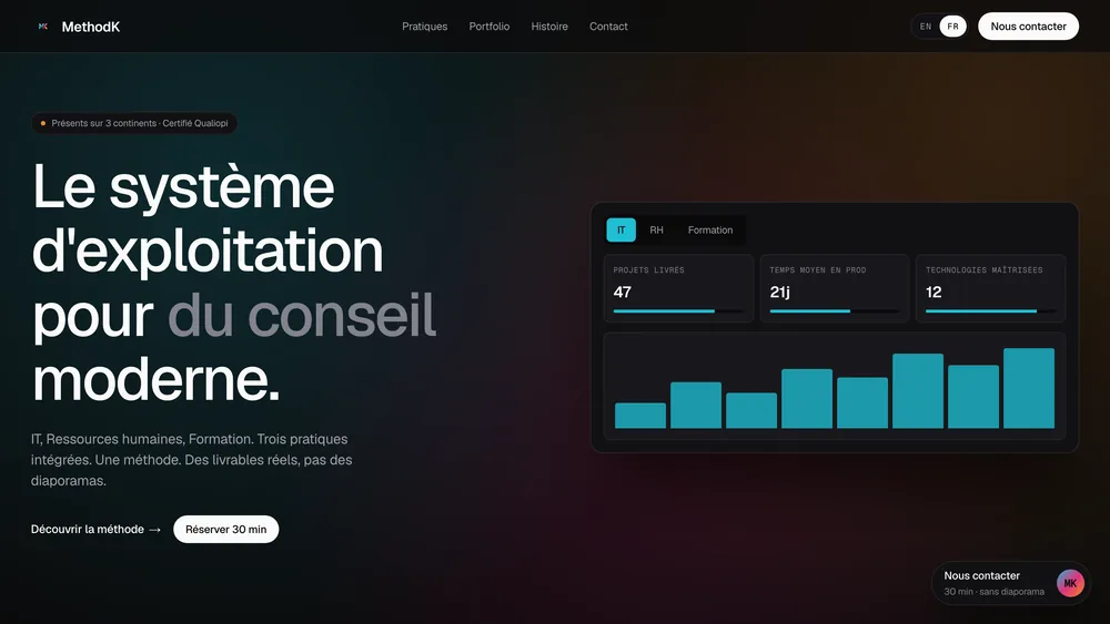 methodk-group.com — cabinet de conseil international, site corporate bilingue